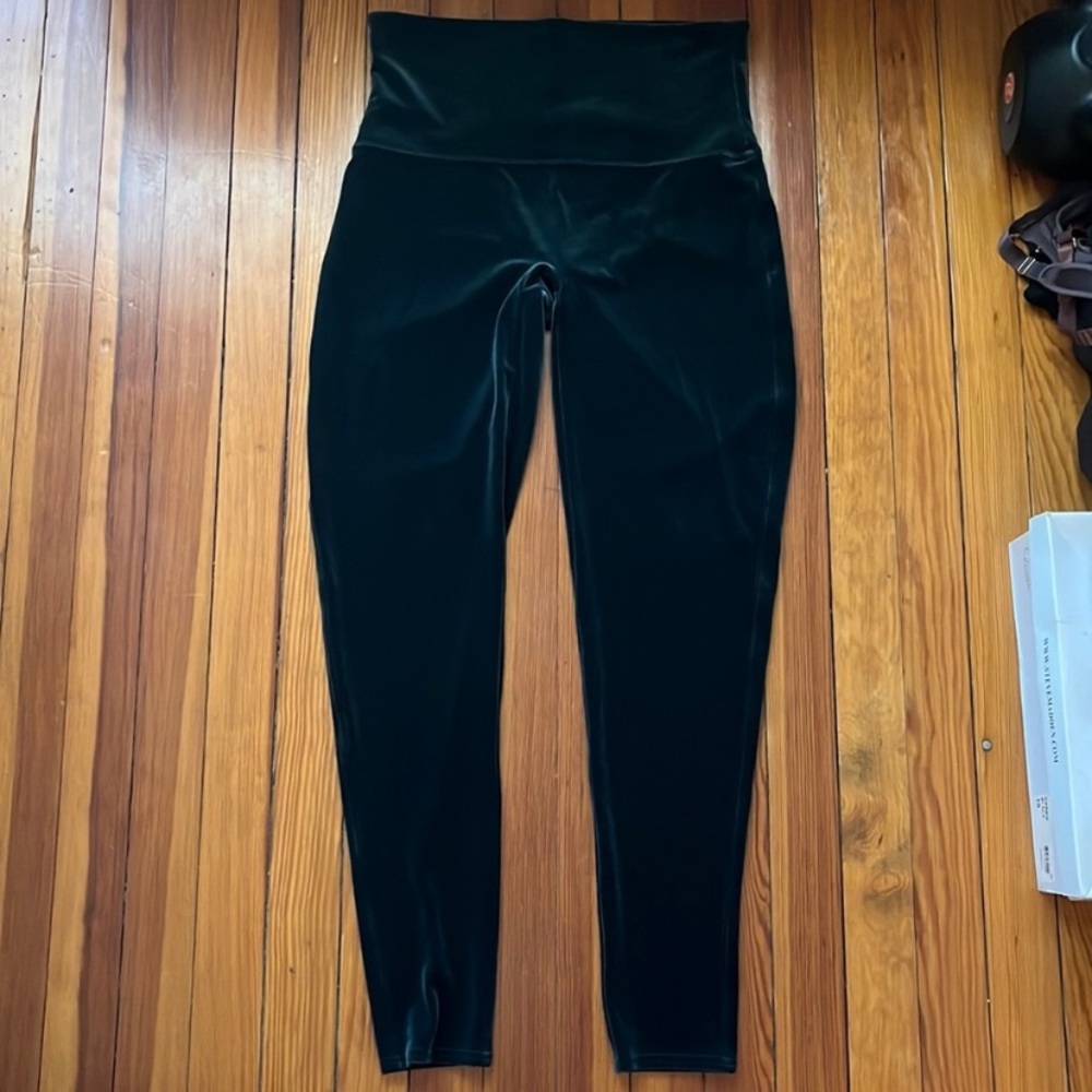 Spanx Green Velvet Leggings Sz 1X